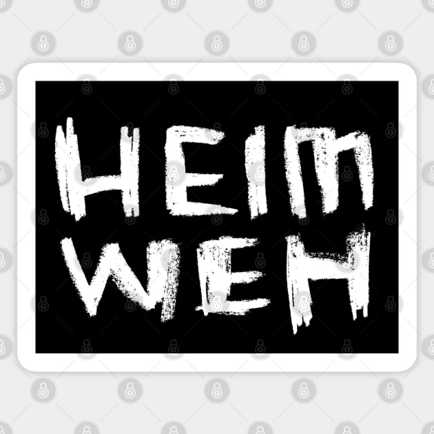 Heimweh, German for Homesickness Sticker by badlydrawnbabe